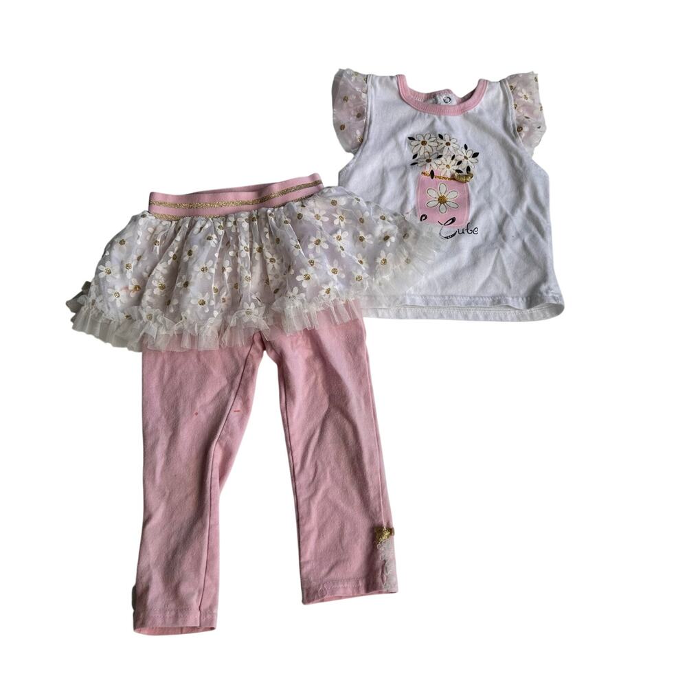 DDG Darlings Floral Outfit - 2 Piece Set - 24 Months